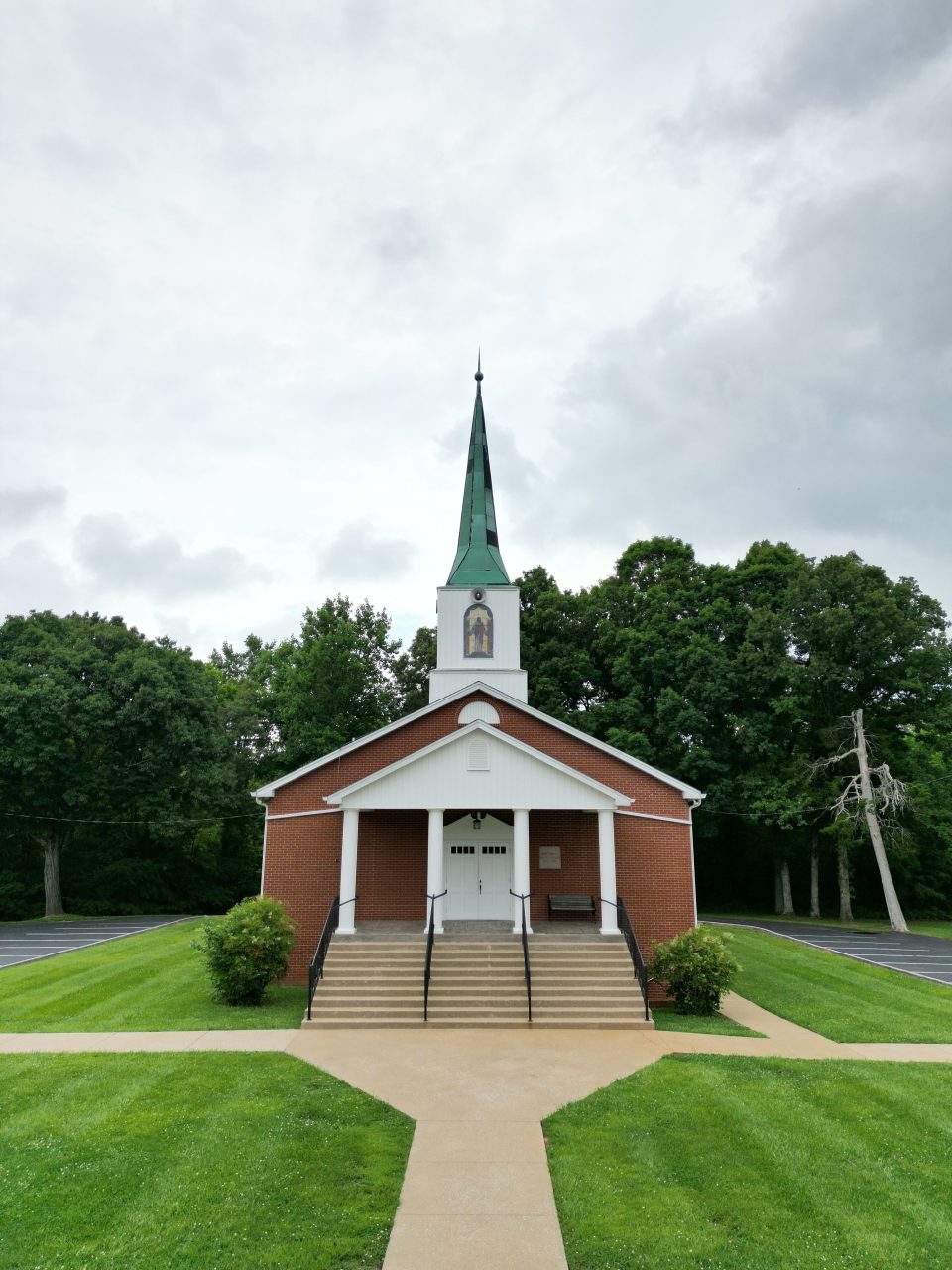 Church building exterior, for an article on whether a sex offender can go to church